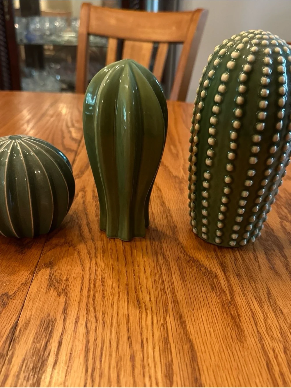 Decorative IKEA Ceramic Cactus Trio - Green